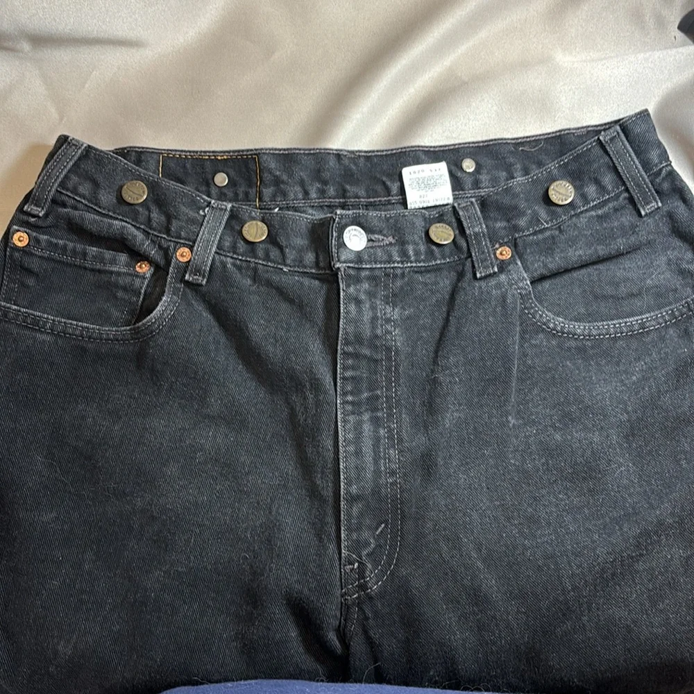 Levis 560 Relaxed Fit Suspender Zip Front Jeans sz 36x30 w/Suspenders - Picture 8 of 17